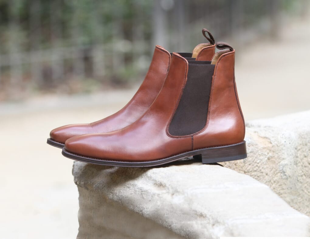 chelsea boots cuir marron cognac jules & jenn