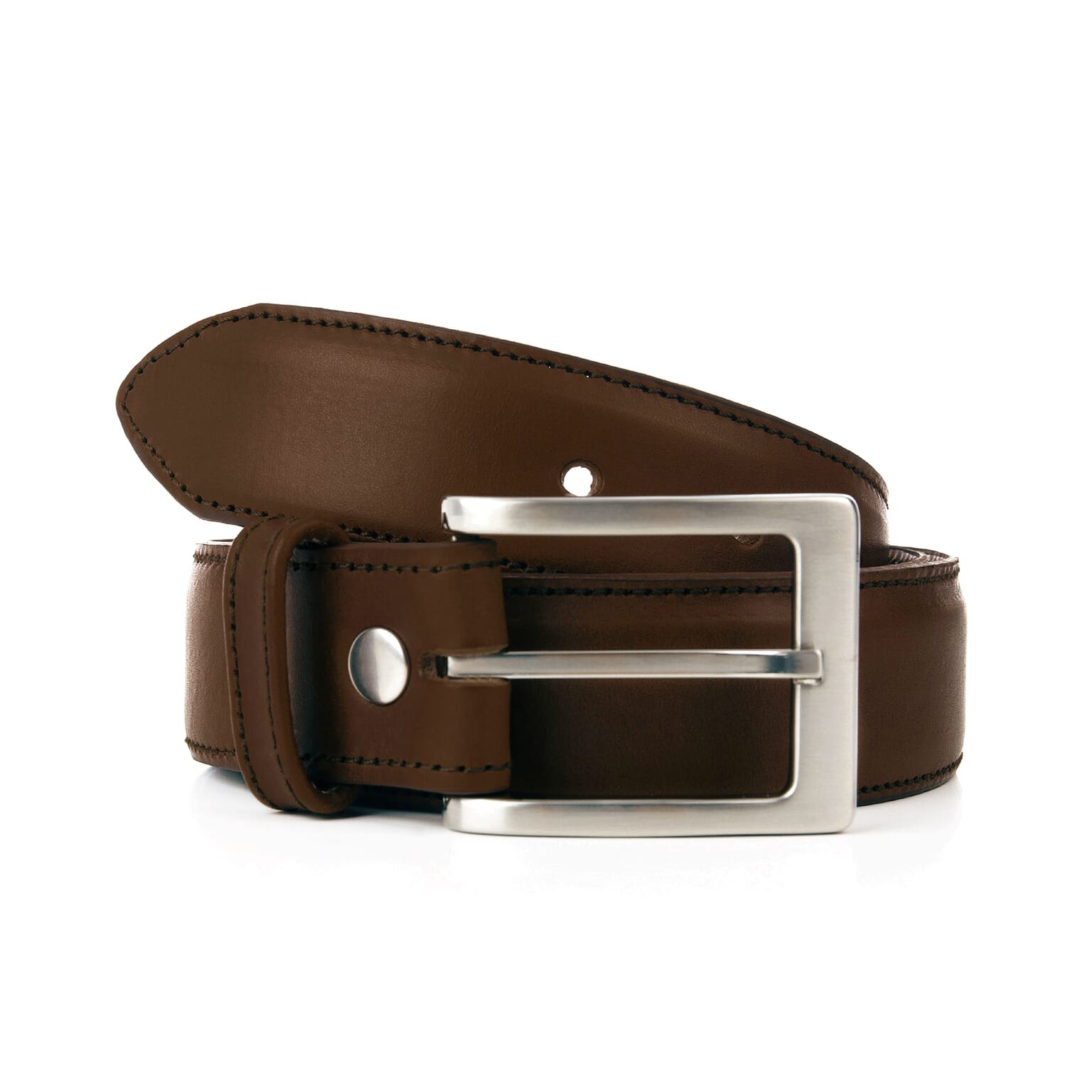 Ceinture homme cuir marron classique made in France JULES & JENN