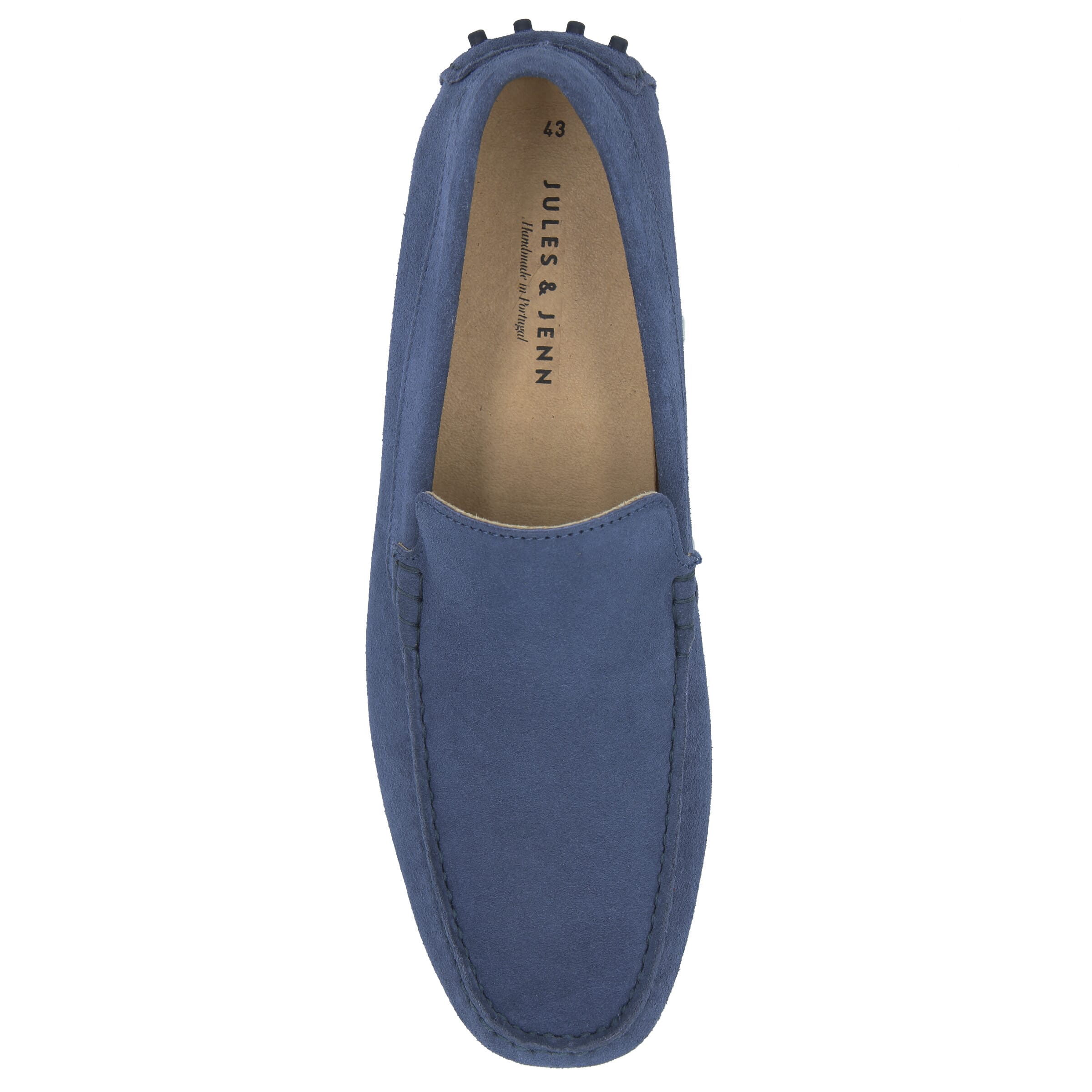 Mocassin daim bleu online marine homme