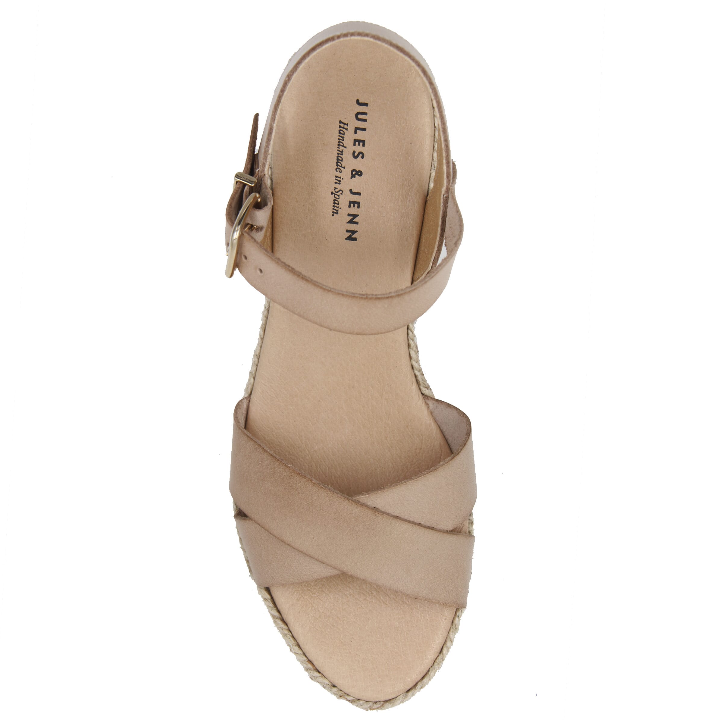 Compensé beige clearance femme