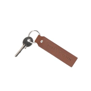 Porte-clés Socha, porte-clés disque femme en cuir cognac