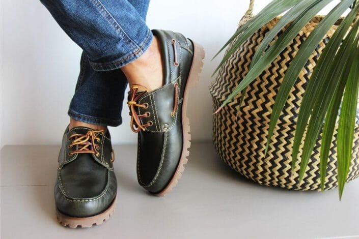 escarpins homme vert