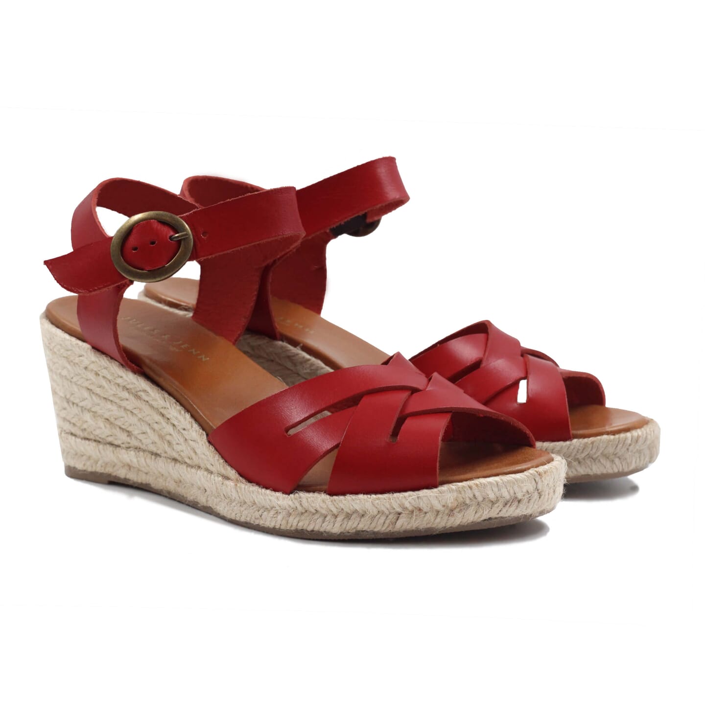 sandales compensees marron femme