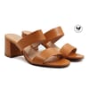 mules talon bandeau fibre de pomme camel jules & jenn