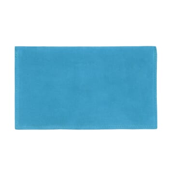 vue arriere pochette enveloppe cuir daim upcycle bleu azur jules & jenn