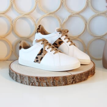 vue situation 2 baskets made in france cuir blanc leopard jules & jenn