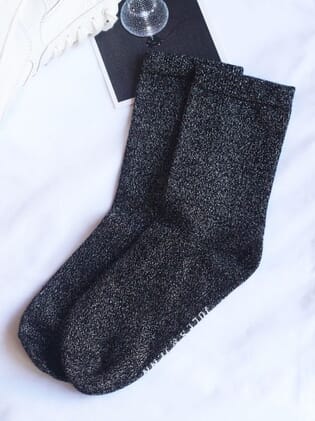 chaussettes lurex noir argenté jules & jenn