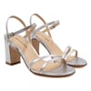 sandales talon epurees cuir metallise argente jules jenn