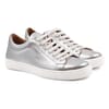 tennis lacet cuir metallise argent jules jenn