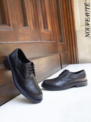 derbies gomme cuir noir jules & jenn