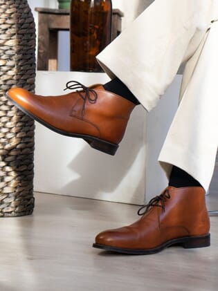 desert boots cuir cognac jules & jenn