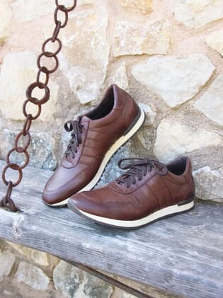 sneakers cuir marron jules & jenn