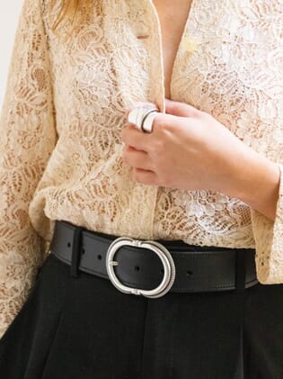 ceinture camargue cuir noir jules & jenn